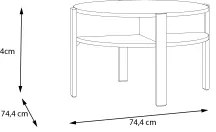 Masă de cafea INAR maro