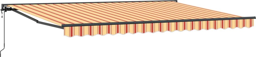 vidaXL Cort electric retractabil Galben și portocalie 4 × 3,5 m