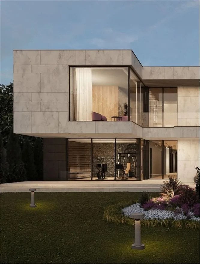 Stalp LED din ciment pentru exterior IP65 Cram Gray H-30cm