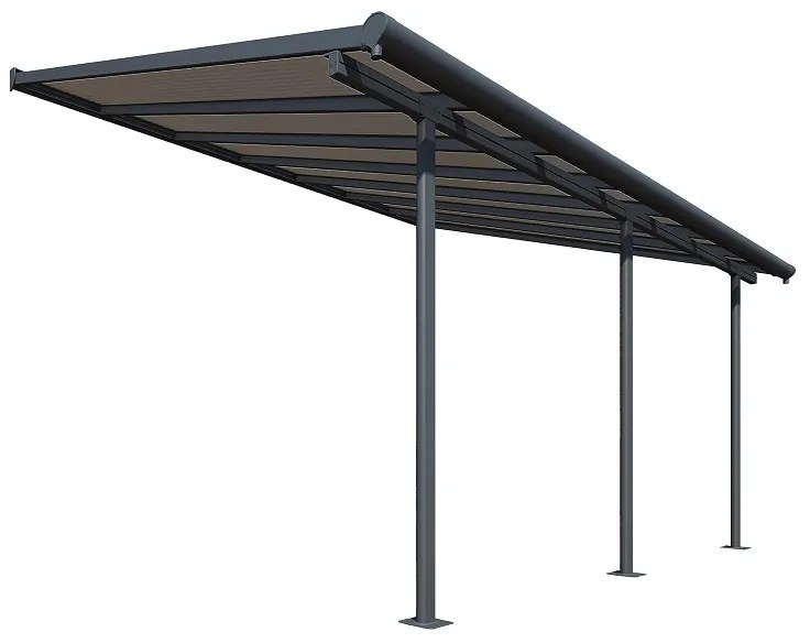 Acoperiș de terasă din aluminiu Sierra Palram - Canopia 3 x 4,25 m maro/antracit