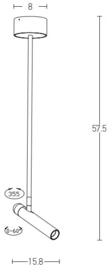 Lustră LED pe tijă LED/4,2W/230V white Zambelis 1920