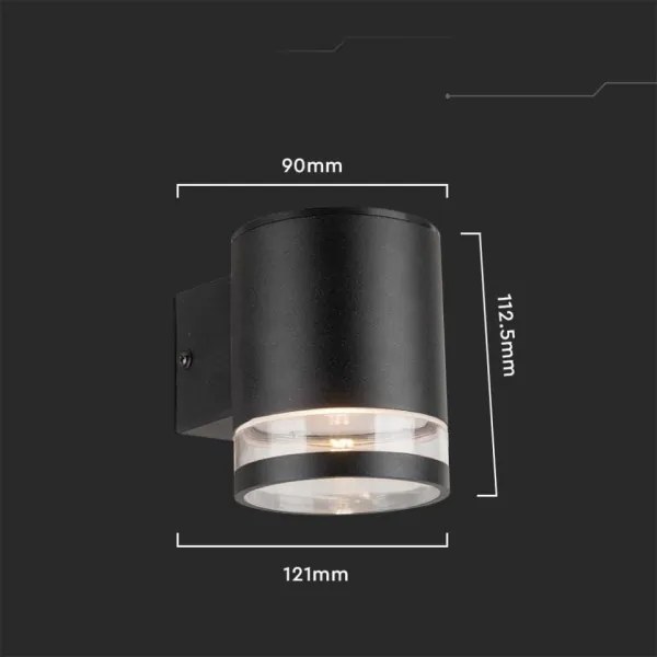 LED lampă solară de perete exterior cu senzor LED/1W/3,7V 3000K IP54 negru