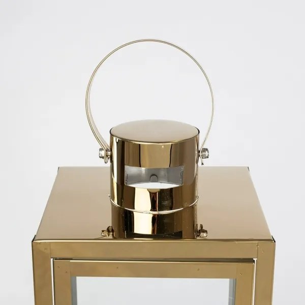 Felinar decorativ auriu, 63 cm