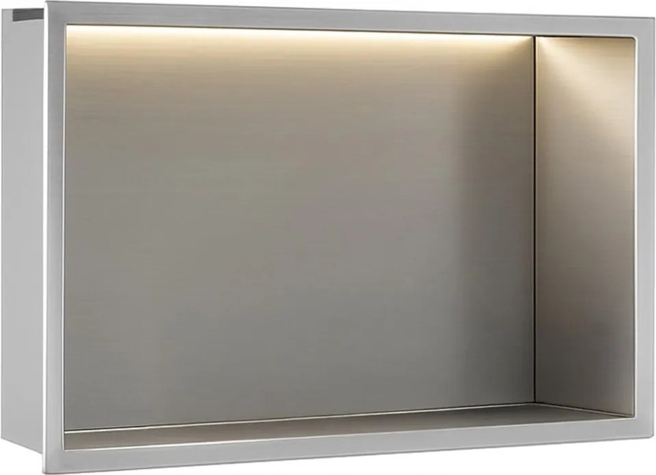 RAFT BAIE INCASTRAT PERETE LED 30x45 steel brush