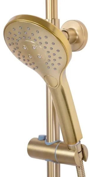 REA-P6602 - Set de duș VINCENT cu baterie termostatică, finisaj auriu periat