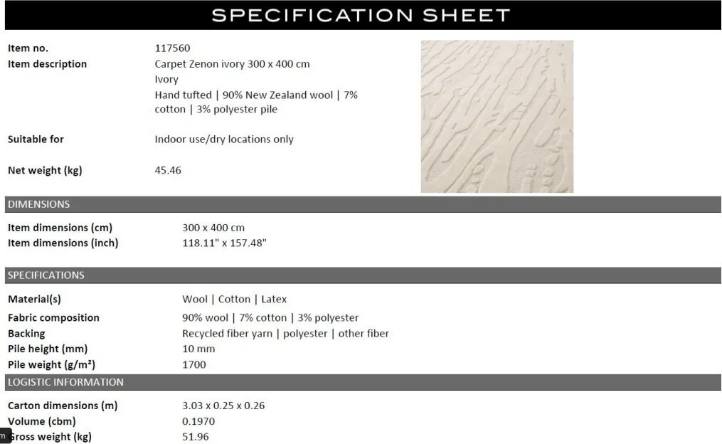 Covor design LUX Zenon 300x400cm