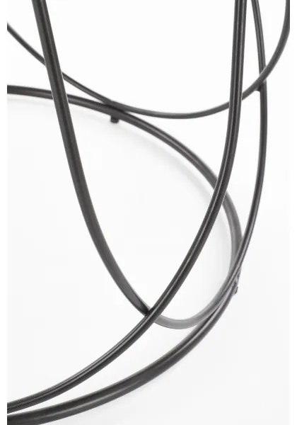 Măsuță de cafea NUBIRA 41x60 cm negru/maro