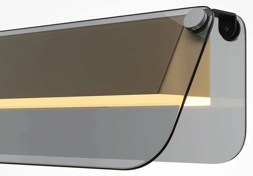 Aplica de perete LED design minimalist Flat, fumuriu
