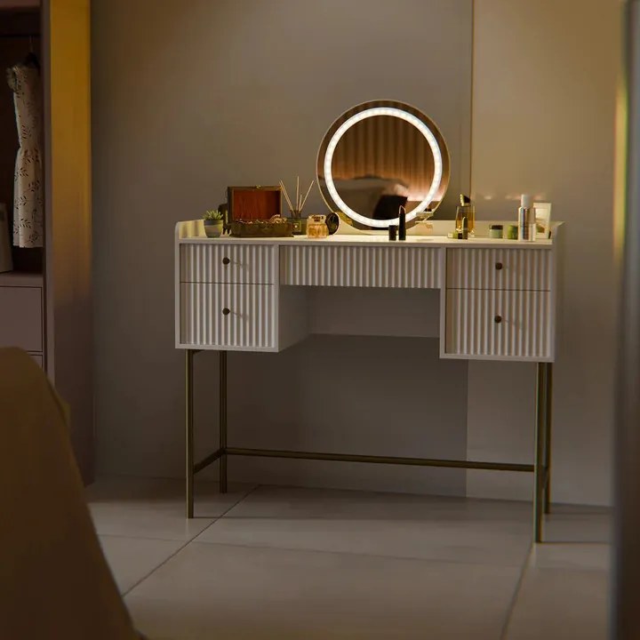 Juskys Masa de toaletă Samira - albă