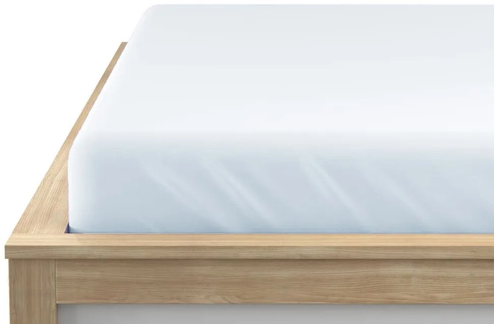 Cearsaf Jersey albastru glaciar 90 x 200 cm