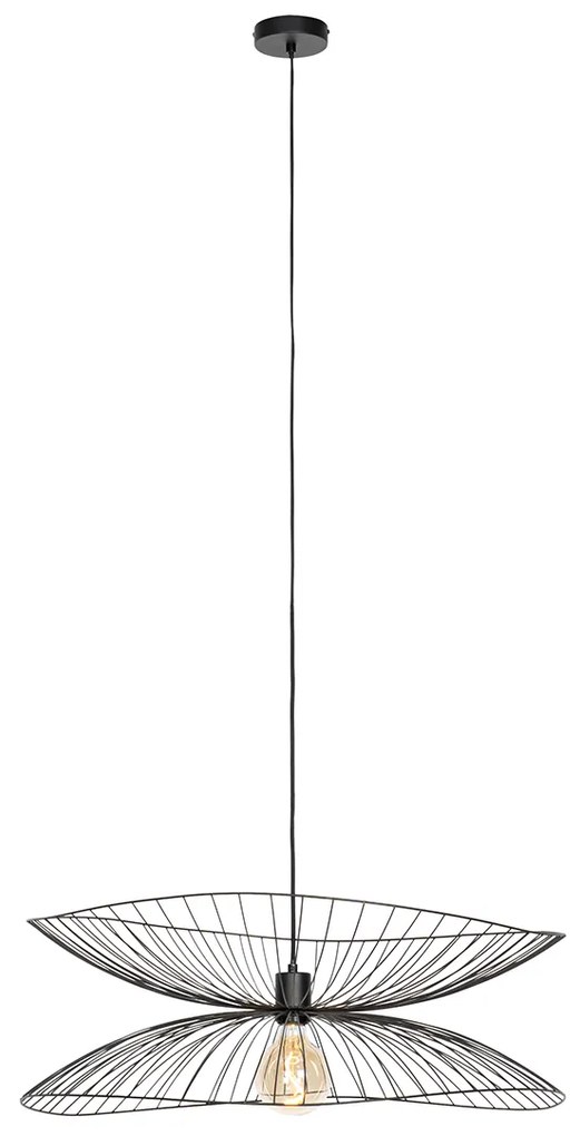 Lampă pendant de design neagră 66cm - Pua