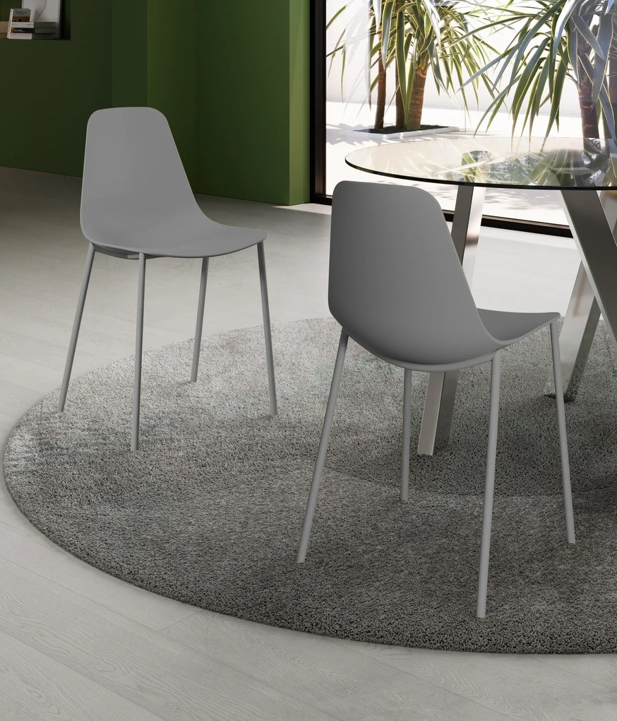STONES SCAUN DIN POLIPROPILENĂ 49cm X 48.5cm H. 88cm | Aosom Romania