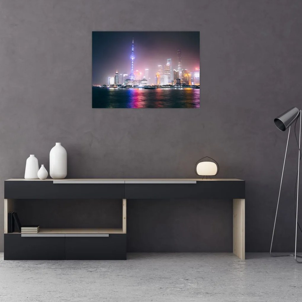 Tabloul Shangai nocturn (70x50 cm)