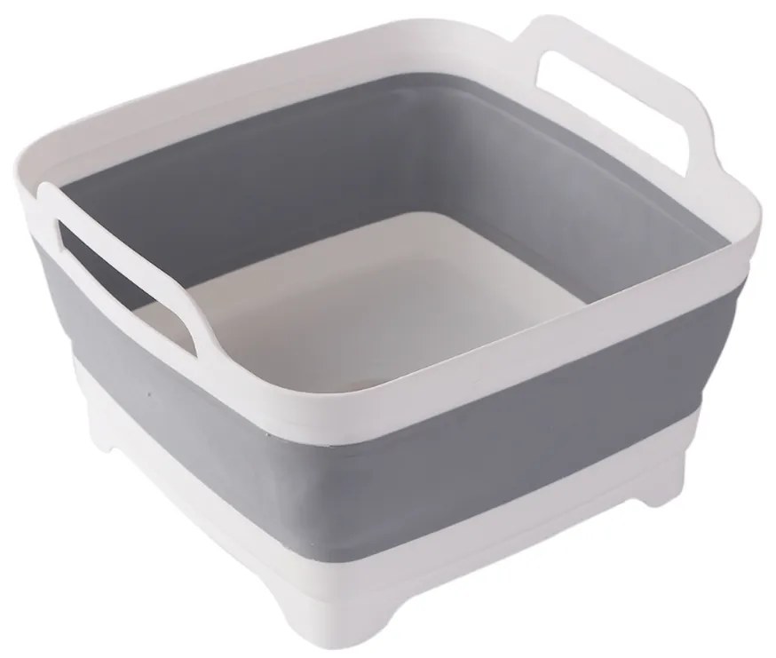 Lighean pliabil 4Home Clean din silicon, cu scurgere
