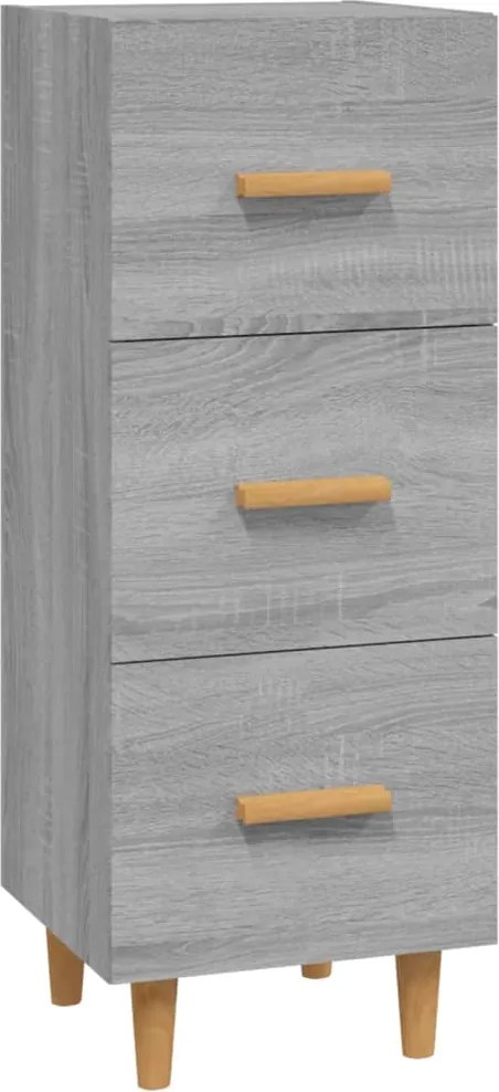 vidaXL Servantă, gri sonoma, 34,5x34x90 cm, lemn compozit