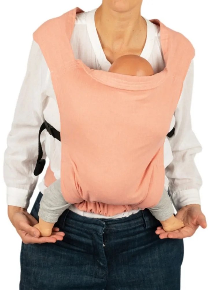 Marsupiu bebe ergonomic ajustabil si compact din in Kidizi Numi Corai, de la 4-12 kg, include saculet transport