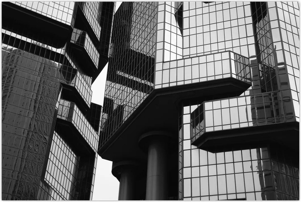 Tablou - Cladiri de sticlă (90x60 cm)