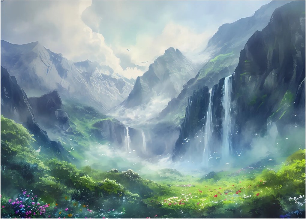 Tablou - Valea cascadelor (70x50 cm)