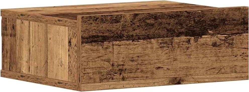 vidaXL Noptiera plutitoare Lemn vechi 40x32x15 cm Lemn prelucrat