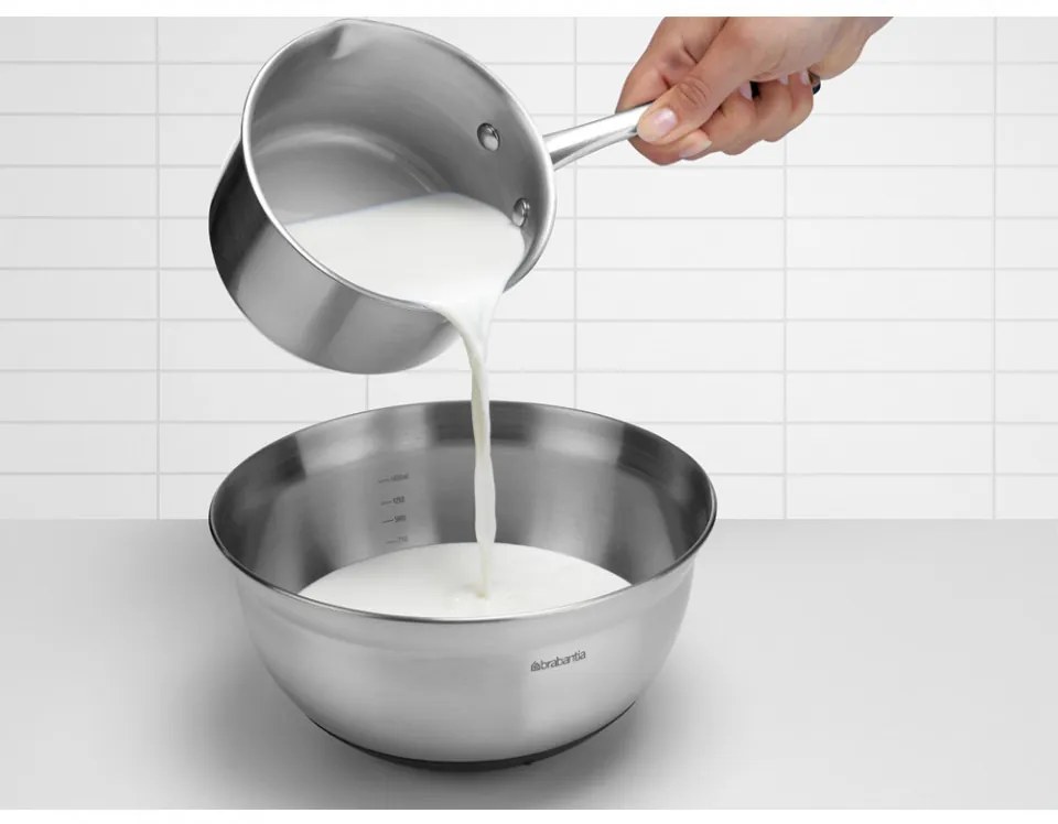 Bol de amestecat Brabantia Profile 1.6L, Oțel Mat / Negru 646897