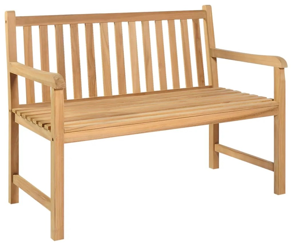 vidaXL Bancă de grădină, 114 cm, lemn masiv de tec