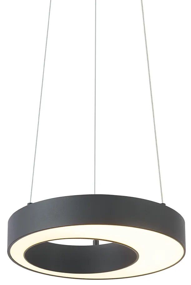 Lampă suspendată modernă neagră 35 cm cu 3 trepte de intensitate luminoasă - Organici