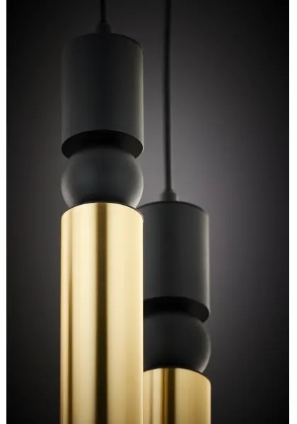 Lustră pe cablu Jupiter 2017 ALAS 5xGU10/10W/230V auriu/negru