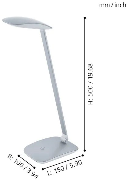 Eglo 95694 - Lampa de masa LED CAJERO 1xLED/4,5W/USB