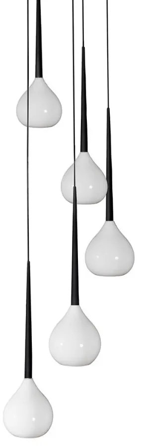 Lustra moderna Aga 5 WH/BK