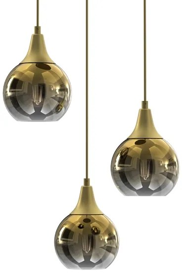 Lustră pe cablu MONTE 3xE27/60W/230V aurie