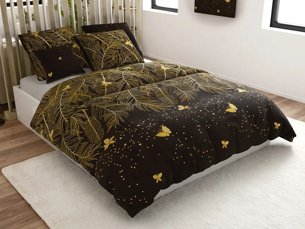 Lenjerie din microfibra VISATA negru Dimensiune lenjerie de pat: 70 x 80 cm | 140 x 200 cm