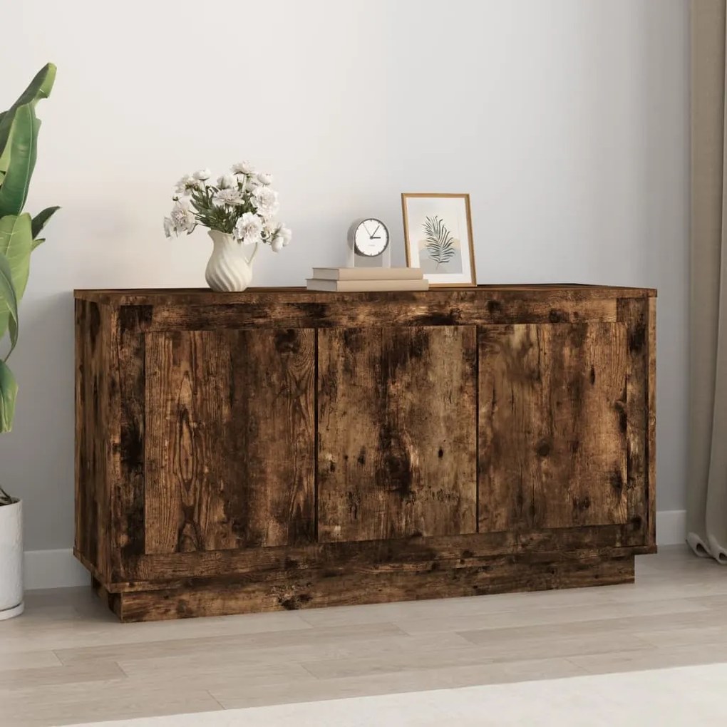831890 vidaXL Dulap, stejar afumat, 102x35x55 cm, lemn prelucrat