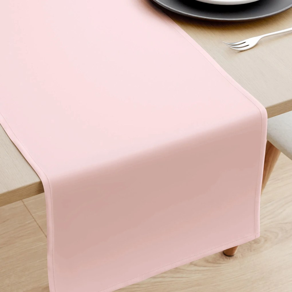 Goldea napron de masă 100% bumbac - roz pudră 20x120 cm