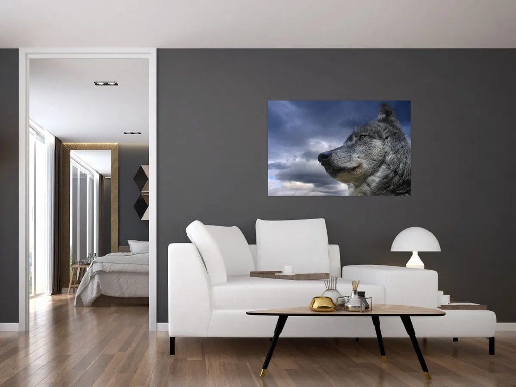 Tablou - Cap de lup (90x60 cm)
