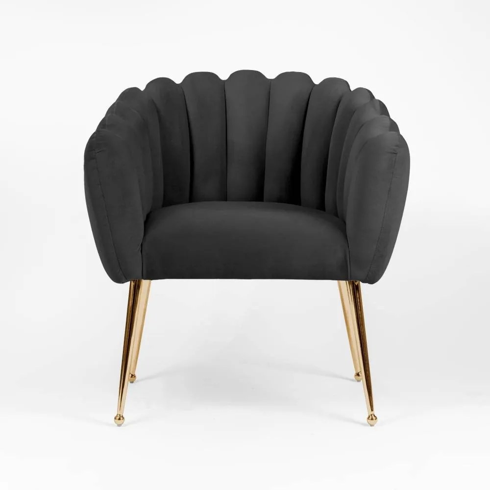 Scaun Lili negru/gold – H81 cm