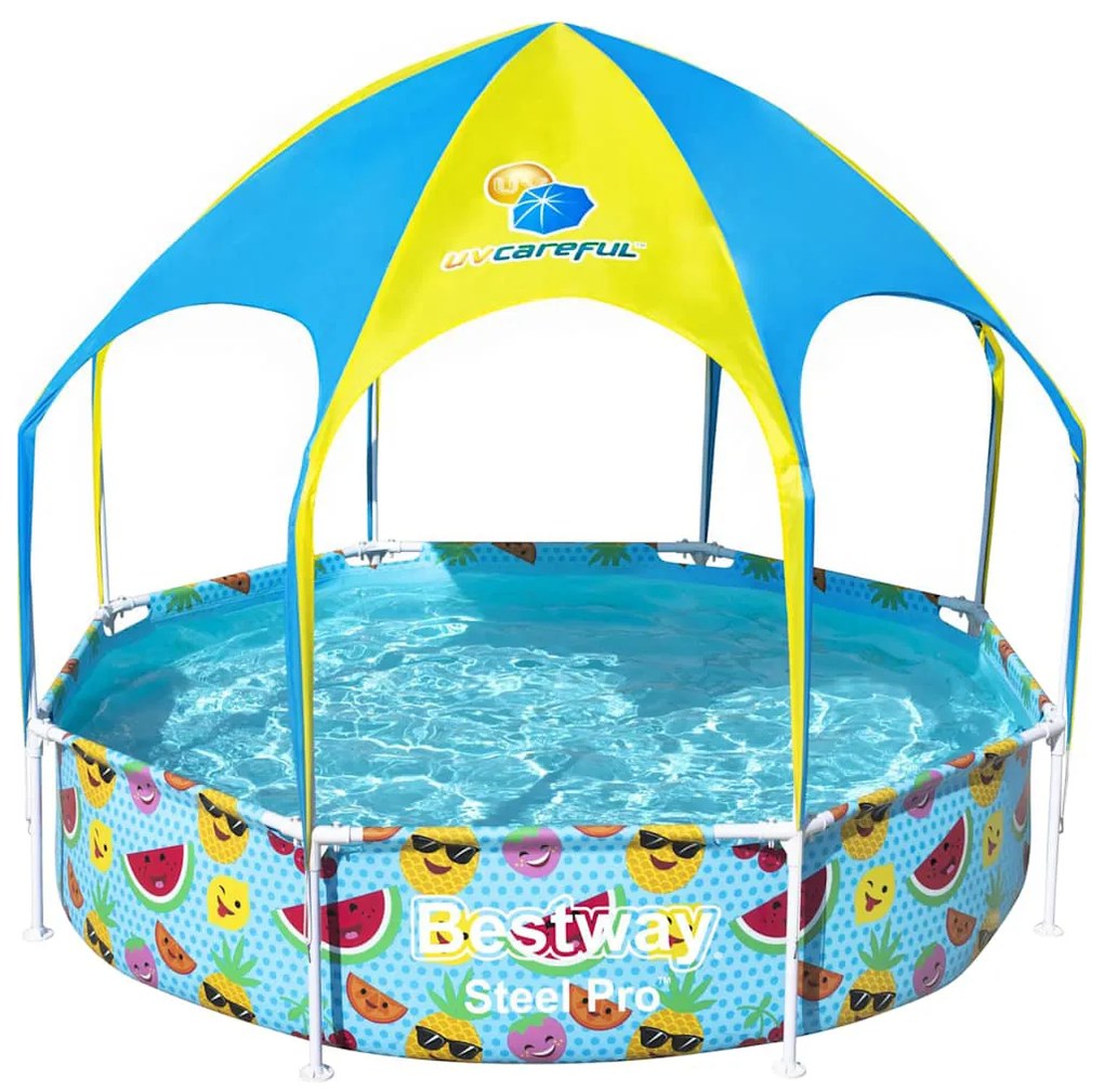 Piscina pentru copii cu parasolar protectie UV 1688 litri Bestway 244x51 cm