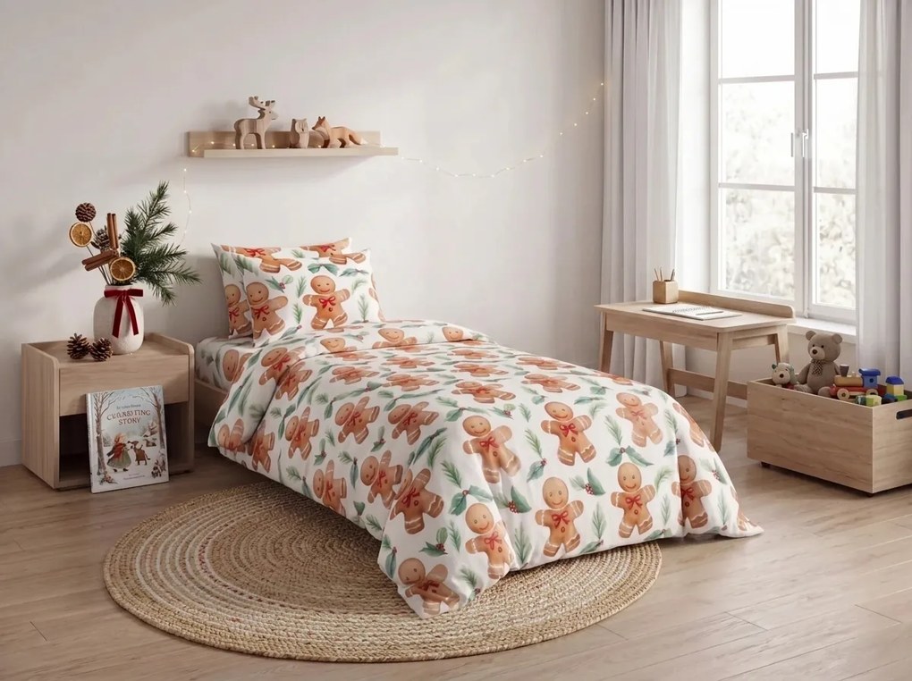 Lenjerie de pat din flanel MERRY GINGER colorat Dimensiune lenjerie de pat: 70 x 90 cm | 140 x 220 cm