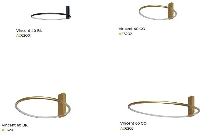 Lustra LED reglabila design circular VINCENT 40 BK