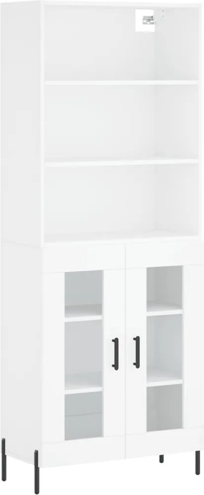 vidaXL Dulap înalt, alb, 69,5x34x180 cm, lemn compozit