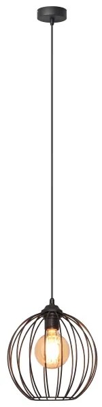 Lustră pe cablu MERCURE 1xE27/15W/230V diametru 24 cm neagră