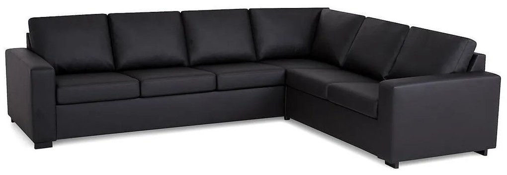 Colțar Scandinavian Choice C114Negru, 284x223x80cm, Picioare: Plastic