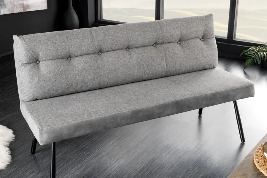 Bancheta moderna BIG GEORGE 160cm gri