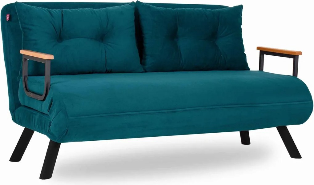 Canapea extensibila 2 locuri, Atelier del Sofa, 859FTN1276, Verde petrol