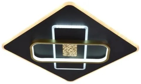 Plafonieră LED dimabilă LED/90W/230V negru + telecomandă