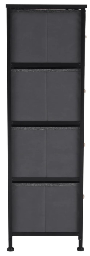 Comoda cu sertare din material textil, negru gri inchis, PALMERA TYP 2