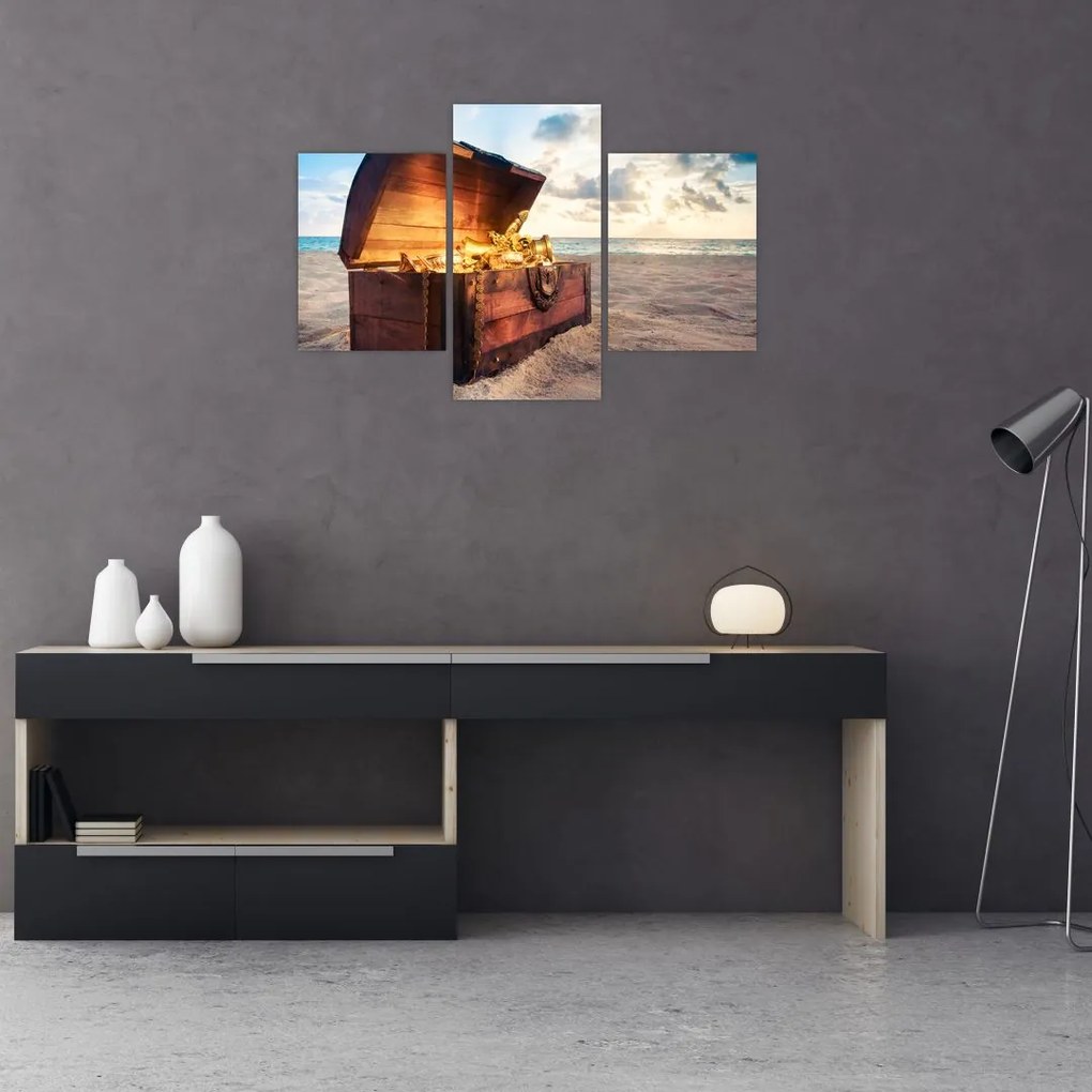 Tablou - Comoară pe plajă (90x60 cm)