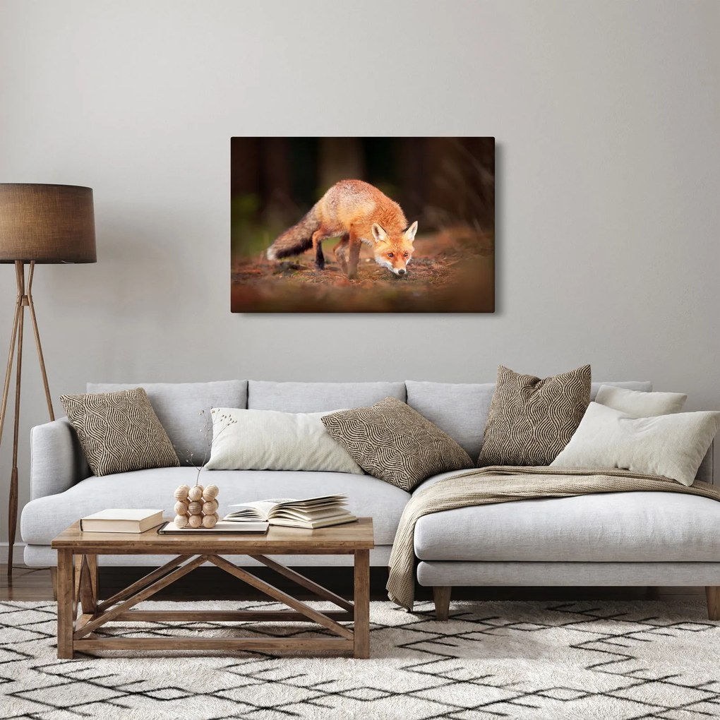 Tablou - Vulpe in pădure (90x60 cm)