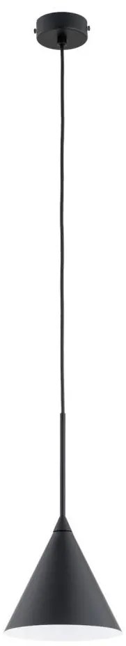 Lustră pe cablu FABO 1xE27/15W/230V negru