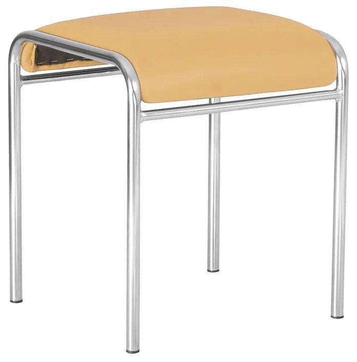 Scaun bucatarie Timber Chrome, Ocru piele ecologica
