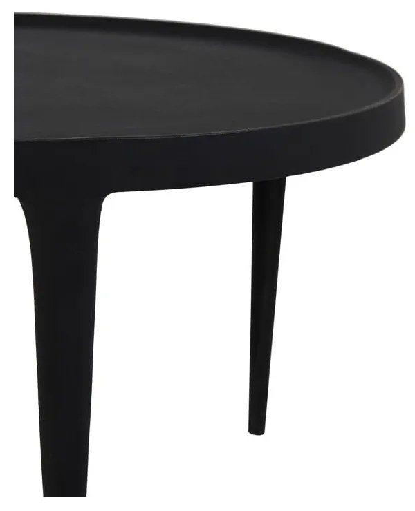Măsuțe de cafea negre 2 buc. rotunde ø 75 cm Tobias – Light & Living